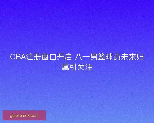 CBA注册窗口开启 八一男篮球员未来归属引关注