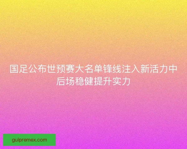 国足公布世预赛大名单锋线注入新活力中后场稳健提升实力